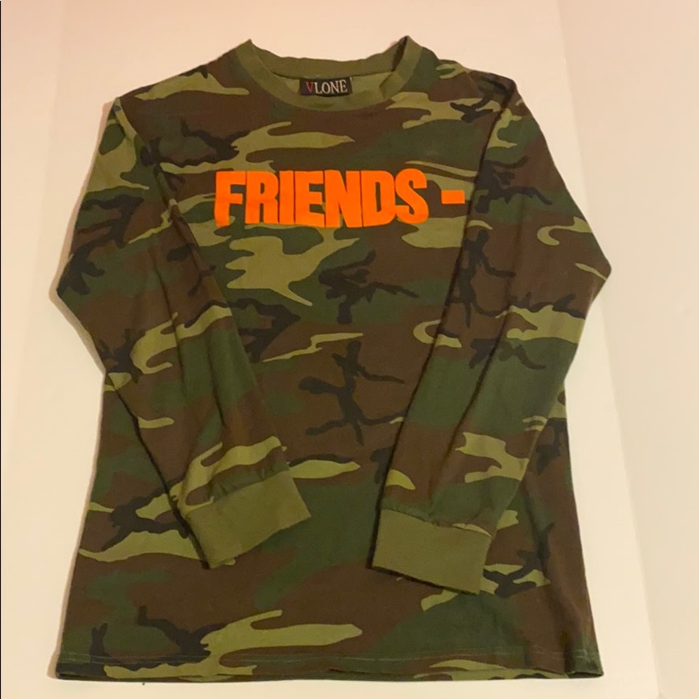 VLONE “FRIENDS” LONG SLEEVE CAMOUFLAGED SHIRT